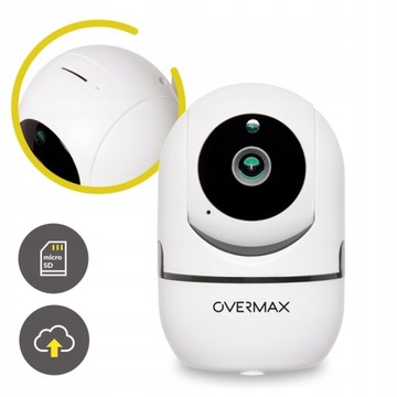 ВНУТРЕННЯЯ ВРАЩАЮЩАЯСЯ IP-КАМЕРА HD-МОНИТОРИНГ WI-FI 1080p МИКРОФОН Overmax