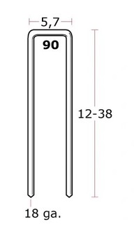 Zszywki stolarskie do zszywacza TYP 90 30mm 5000szt galwanizowane ZST9030G1