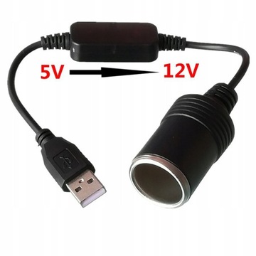 АДАПТЕР-ПРЕОБРАЗОВАТЕЛЬ USB ПРИЖИГАЛКА 12В
