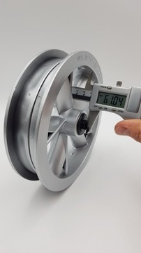 Obręcz, felga nożyce do wózka 10x2 (przód), srebr