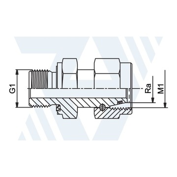 Соединение с гайкой, регулируемый ниппель 1/2 - M18 E+N