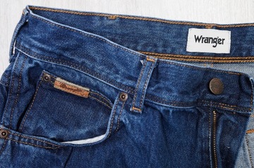 WRANGLER TEXAS JEANS spodnie męskie granatowe PREMIUM 34/30 pas 88