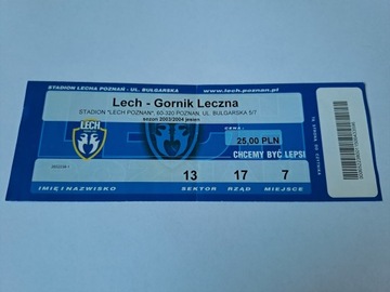 LECH POZNAŃ - GÓRNIK ŁĘCZNA 17-10-2003