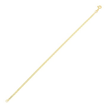 Złota bransoletka pełna Pancerka 19 cm pr. 585