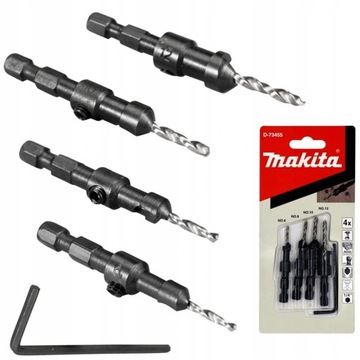 MAKITA D-73455 WIERTŁA Z POGŁĘBIACZEM DO DREWNA