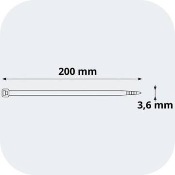 КАБЕЛЬНЫЕ Стяжки ЧЕРНЫЕ ЗАЖИМЫ 3,6Х200 мм 100 шт.