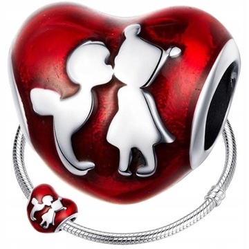 CHARMS SERCE srebro 925 koralik S925 zawieszka
