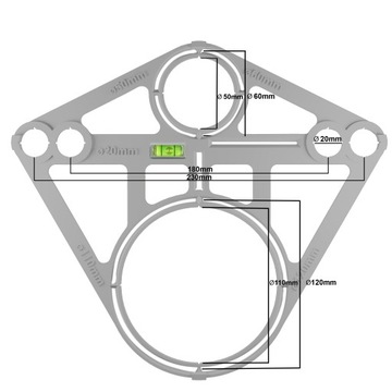 ШАБЛОН ОТВЕРСТИЙ ДЛЯ ТУАЛЕТНОЙ ПЛИТКИ GEBERIT