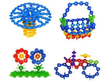 Конструкторы Снежинки на липучке 2500 шт.