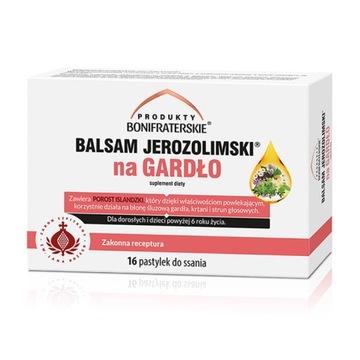 Balsam Jerozolimski na gardło 16 pastylek