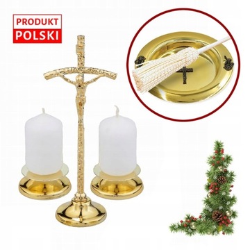 Zestaw kolędowy komplet kolędowy + miseczka i kropidło stal nierdzewna