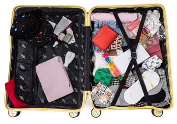 ДОРОЖНЫЙ ЧЕМОДАН СРЕДНЕГО XL ПОЛИПРОПИЛЕНОВЫЙ БАГАЖ RGL С ДВОЙНЫМИ ПОВОРОТНЫМИ КОЛЕСАМИ