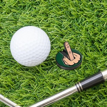 Забавный средний палец на тему гольфа и яркий цветной знак для начинающих