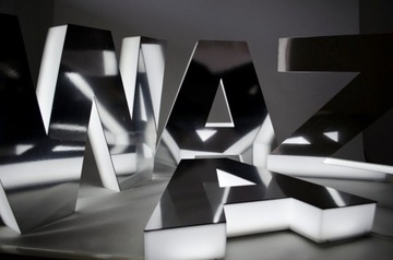 Блок объемных букв со светодиодной подсветкой, лицевая сторона, 60 см.