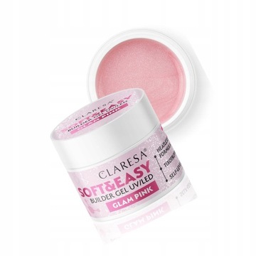 Claresa żel budujący gel do paznokci GLAM PINK 45g