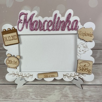 Фоторамка 10х15 см, свидетельство о рождении ребенка