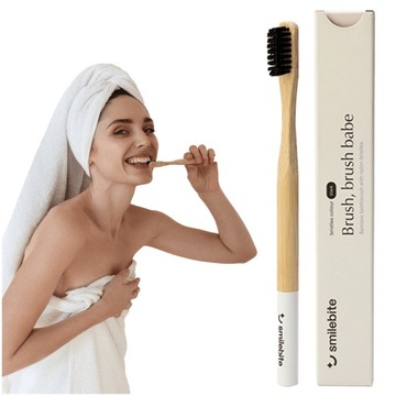 SMILEBITE bambusowa Szczoteczka do zębów BAMBUS MIĘKKA czarna Smile bite