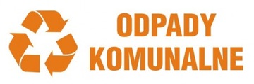 Odpady komunalne 2 znak 10x30 folia naklejka