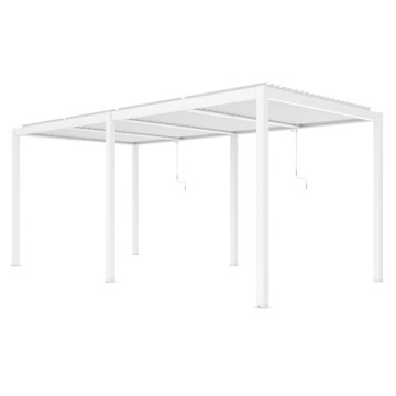Pergola tarasowa biała ALU dach otwierany 6x4m PRO