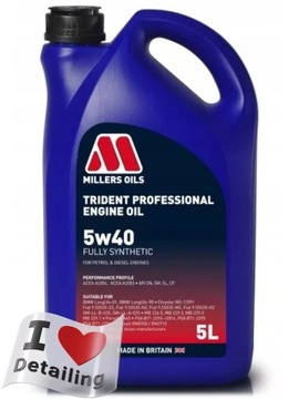 MILLERS OILS TRIDENT PROFESSIONAL 5W40 Olej 5L