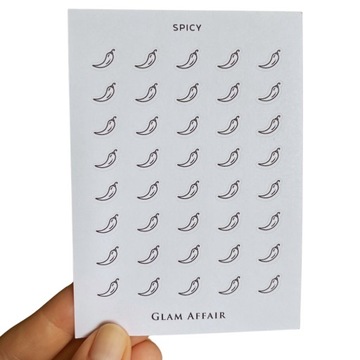 OSTRE, SPICY, PAPRYCZKA naklejki minimalistyczne