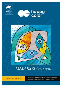 Blok Malarski biały A4 10k 200g Happy Color