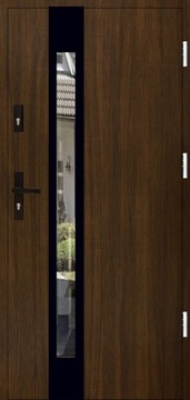 DRZWI ZEWNETRZNE INOX 4 BLACK PAKIET TERMO 72MM 90CM 90TKI UD 1,3