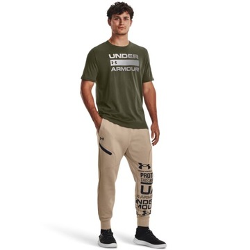 UNDER ARMOUR KOSZULKA ISSUE WORDMARK OLIVE r. L