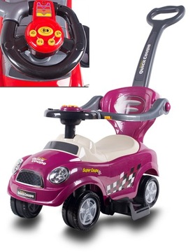 ДЕТСКИЙ АВТОКАТ 3 В 1 НА МЕГА АВТОМОБИЛЕ КОЛЕСА 360 PUSH