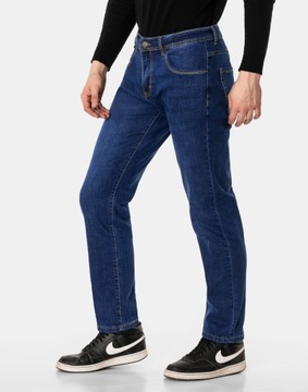 Spodnie Jeansowe Męskie Granatowe Texasy Dżinsy Jeansy Jeans 2195 r W40 L32