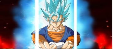 3x OBRAZ NA ŚCIANĘ DRAGON BALL VEGETTO BLUE 30x40