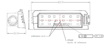 PODSVÍCENÍ TABULKY SPZ OSVĚTLENÍ LED HYUNDAI I30 KIA RIO
