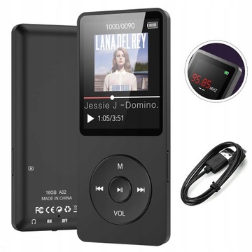 ODTWARZACZ MP3 16 GB RADIO BLUETOOTH PRZENOŚNE WIELOFUNKCYJNE