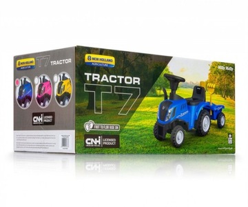 Трактор Milly Mally New Holland T7 синий прицеп Interactive Drives