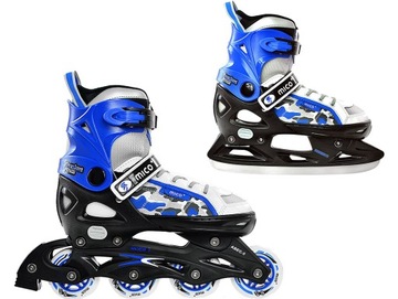 ŁYŻWOROLKI ROLKI ŁYŻWY REGULOWANE 2w1 MICO RIDER r. 40-43