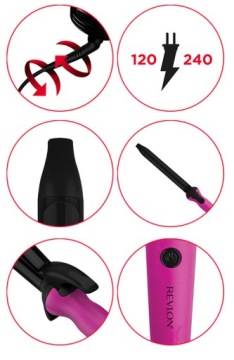 ЭКСТРА ДЛИННЫЕ ТУРМАЛИНОВЫЕ БИГУДИ REVLON EASY HEAT CURLER RVIR1196 5 ШАГОВ