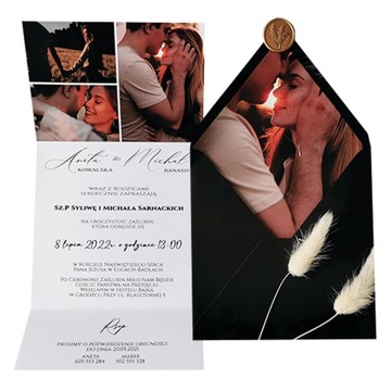 Свадебные приглашения на фотосвадьбу с фотопапкой