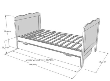 ИЗАБЕЛЬ кровать/диван 3в1 140x70 + ящик: СЕРЫЙ
