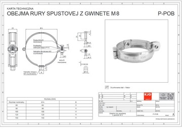 Obejma do rury spustowej rurhak ocynk 100 mm ocynkowana KJG do śruby M8