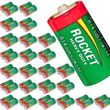 50x Baterie C R14 LR14 Set Silné Palušky Výkonná MN1400 4014 1,5V