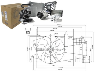 NISSENS VENTILÁTOR CHLADIČŮ (Z OBUDOWA) FIAT IDEA