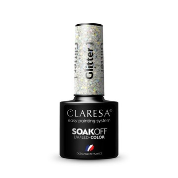 CLARESA GLITTER 1 LAKIER HYBRYDOWY 5G