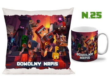 НАБОР КРУЖКА + ПОДУШКА MineCraft + ИМЯ 40 W20