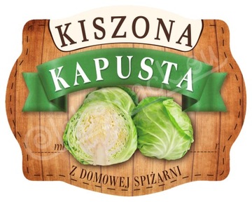 KAPUSTA KISZONA - Etykieta, naklejka 10x