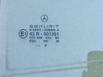 MERCEDES A TŘÍDA W168 SKLO (OKNO) DVEŘE LEVÝ ZADNÍ