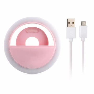 Ładowarka LED do telefonu komórkowego Lampa USB do selfie
