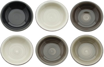 TALERZE GŁĘBOKIE MISKI DO ZUPY 21 cm. ZESTAW CERAMICZNY DLA 6 OSÓB