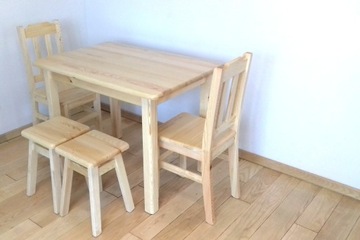 Solidny stół drewniany sosnowy 70x60 KUCHENNY BAR