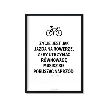 Plakat A4 Motywacyjny Inspirujący Cytat Einstein