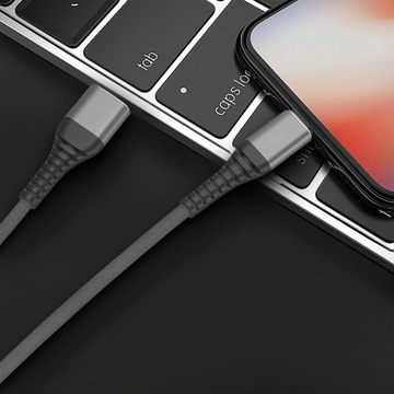 УСИЛЕННЫЙ КАБЕЛЬ 2М TYPE-C QC 3.0 БЫСТРАЯ ЗАРЯДКА 3.1А